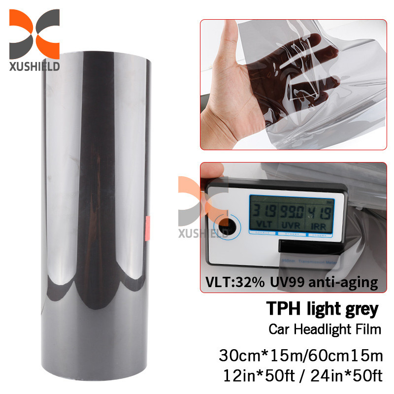 XUSHIELD 고품질 TPH TPU 자동차 헤드라이트 색칠 필름 빛 검은 연소 검은 꼬리 빛 헤드라이트 색칠 필름