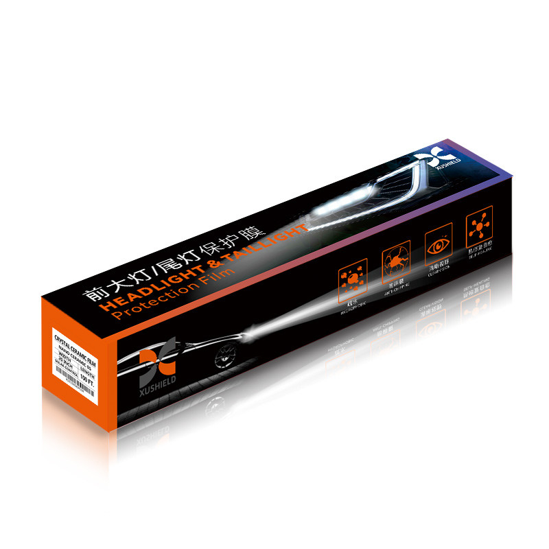 XUSHIELD 고품질 TPH TPU 자동차 헤드라이트 색칠 필름 빛 검은 연소 검은 꼬리 빛 헤드라이트 색칠 필름