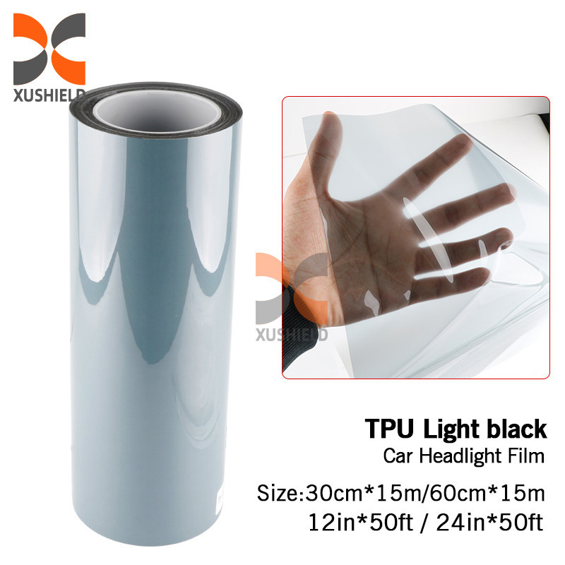 XUSHIELD 고품질 TPH TPU 자동차 헤드라이트 색칠 필름 빛 검은 연소 검은 꼬리 빛 헤드라이트 색칠 필름