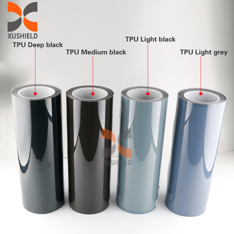 스모키 블랙 PPF 7.5 밀리 셀프 힐링 TPU 헤드라이트 텐트 필름