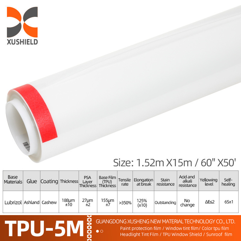 10년 보증 Ppf 6.5mil 7.5mil 맑은 PPF 자동차 페인트 보호 필름 자가 치유 자동차 TPU TPH PPF 필름