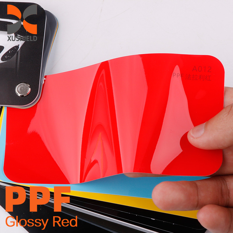 XUSHIELD 필름 공장 자 치유 ppf tpu 페인트 보호 필름 나노 코팅 노란색 TPU tph PPF 반짝이는 빨간색