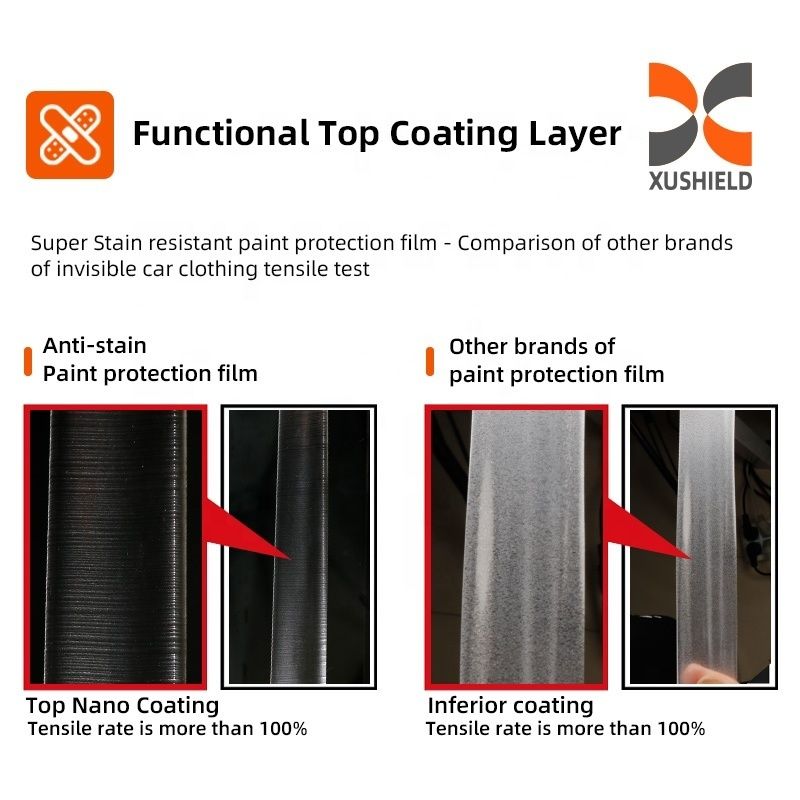 자동차용 TPH PPF 필름 6Mil-7.5Mil 선명한 나노 세라믹 페인트 보호