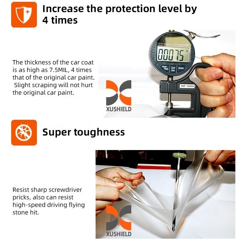 자동차용 블랙 TPH/TPU PPF 보호 필름 5-8년 야외용